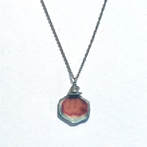 Watermelon Tourmaline Necklace - Picture 4 of 4